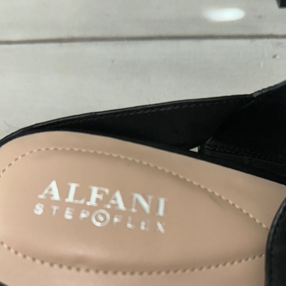 Alfani Black Sandals with Wide Strap‎ and Flat Sole - Picture 2 of 7